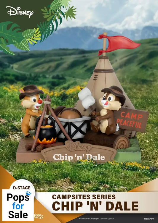Disney D-Stage Campsite Series PVC Diorama Chip & Dale 10 cm
