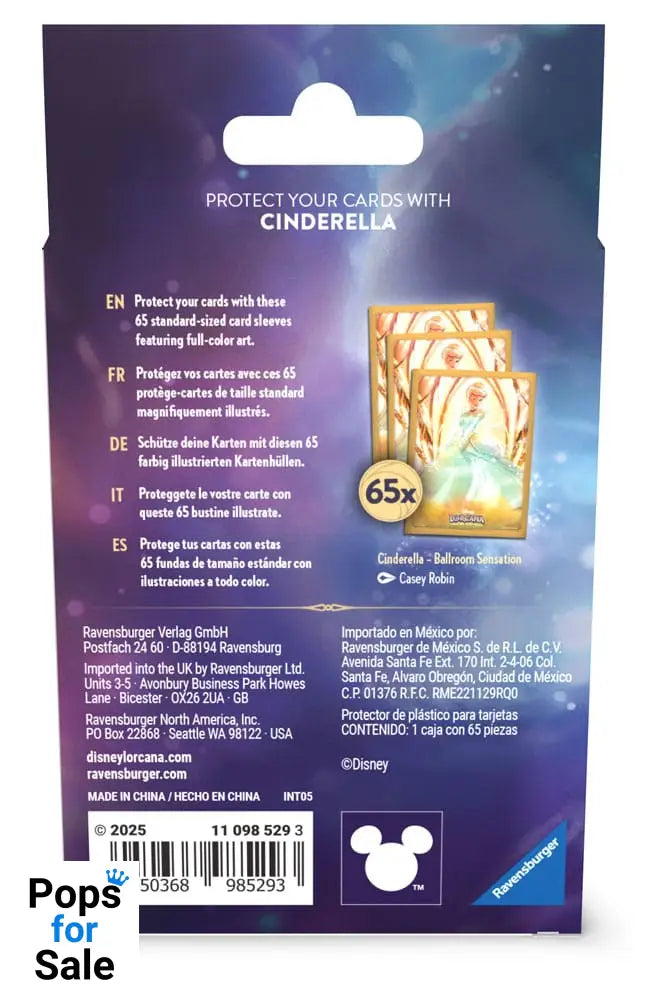 Disney Lorcana TCG Card Sleeves Cinderella (65)