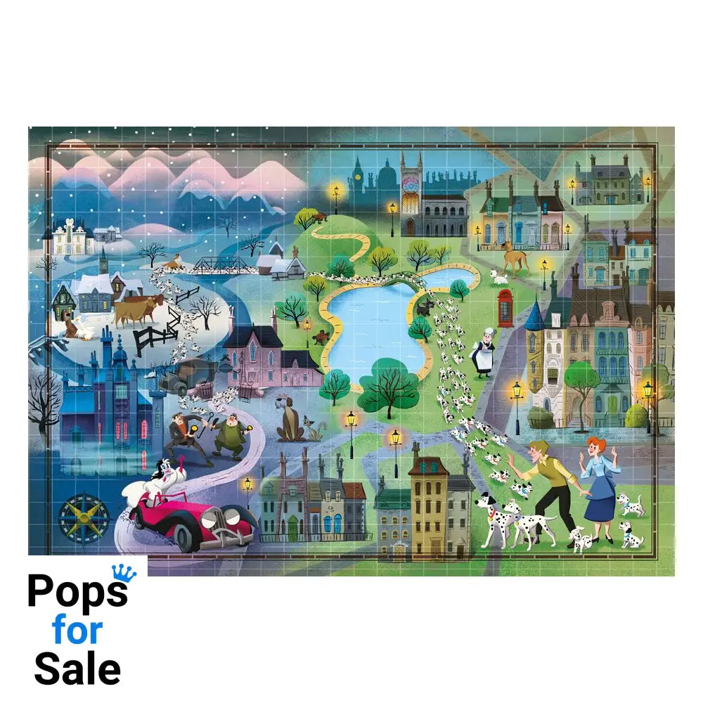 Disney Story Maps Jigsaw Puzzle 101 Dalmations (1000 pieces)