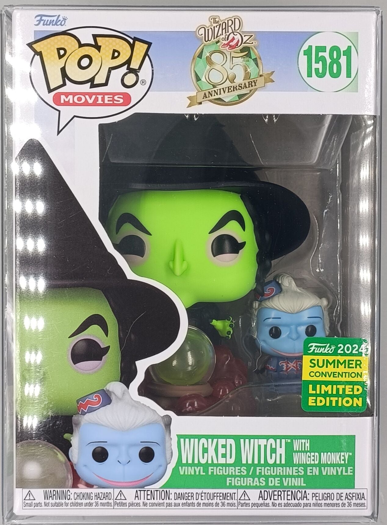 1581 Wicked Witch w/Winged Monkey - The Wizard of Oz 85th Aniversary Funko POP