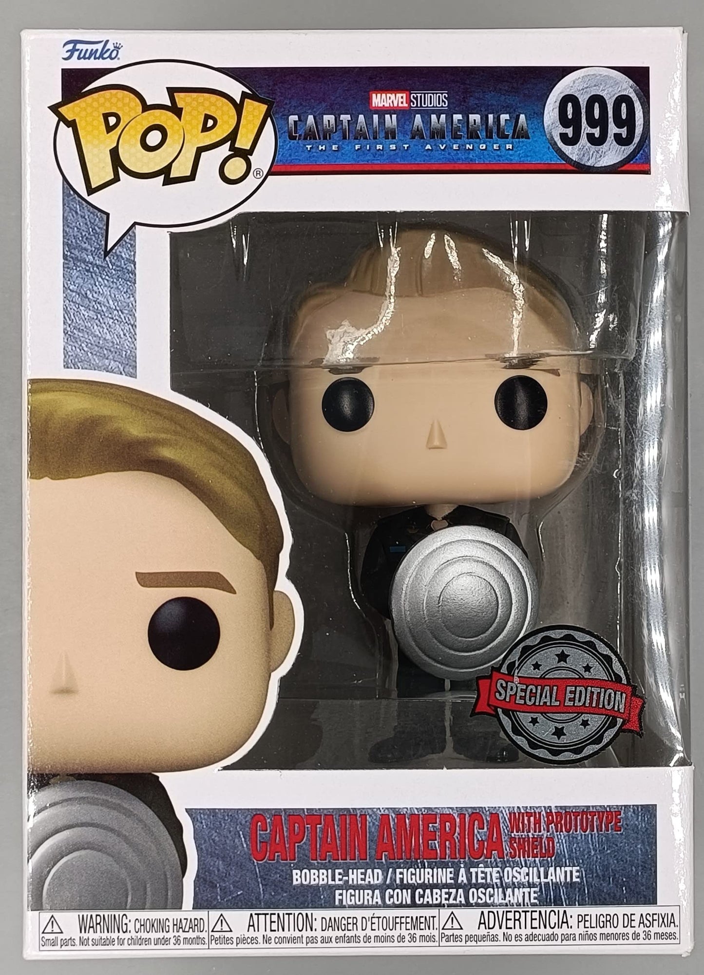 999 Captain America (with Prototype Shield) Marvel - Funko POP - Box Damaged