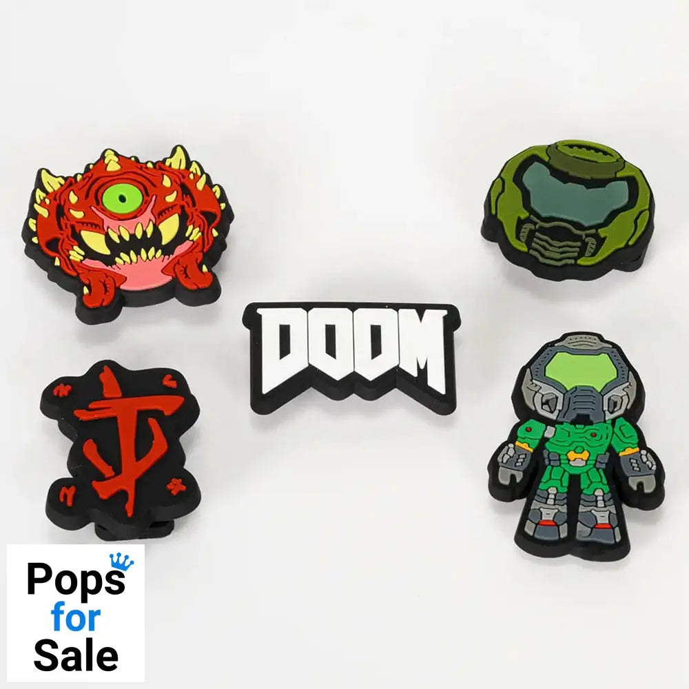 Doom Clog Charms 5-Pack Run and Fun Pins & Brooches