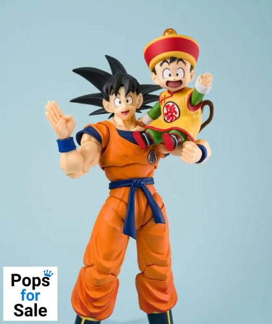 Dragon Ball S.H.Figuarts Action Figure Son Goku & Son Gohan Kid & Kintoun 14 cm & 6 cm