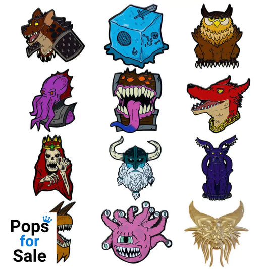 Dungeons & Dragons 50th Anniversary Mystery Pin Badge CDU Containing 12 Blind Boxes Mystery Pins (CDU of 12 Pins)