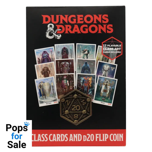 Dungeons & Dragons Class Cards and D20 Flip Coin Coin