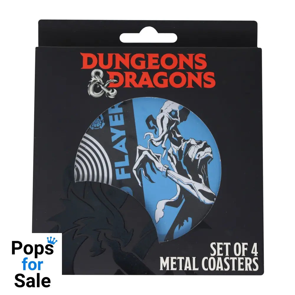 Dungeons & Dragons Set of 4 Printed Metal Coasters
