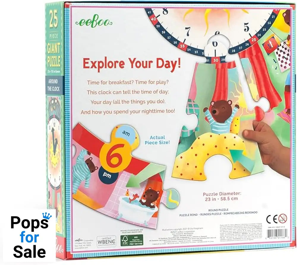 eeBoo-25pc-Around the Clock Giant Merchandise