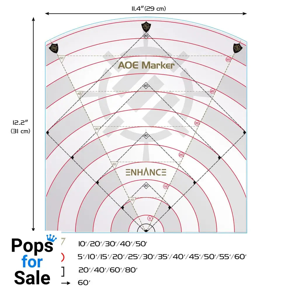 Enhance RPG Series 30ft Spell AoE Damage Template