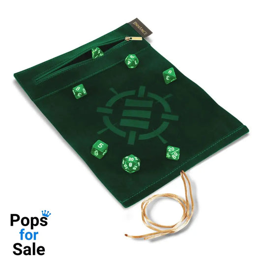 Enhance Tabletop Roll on a Scroll Bag with Dice Green