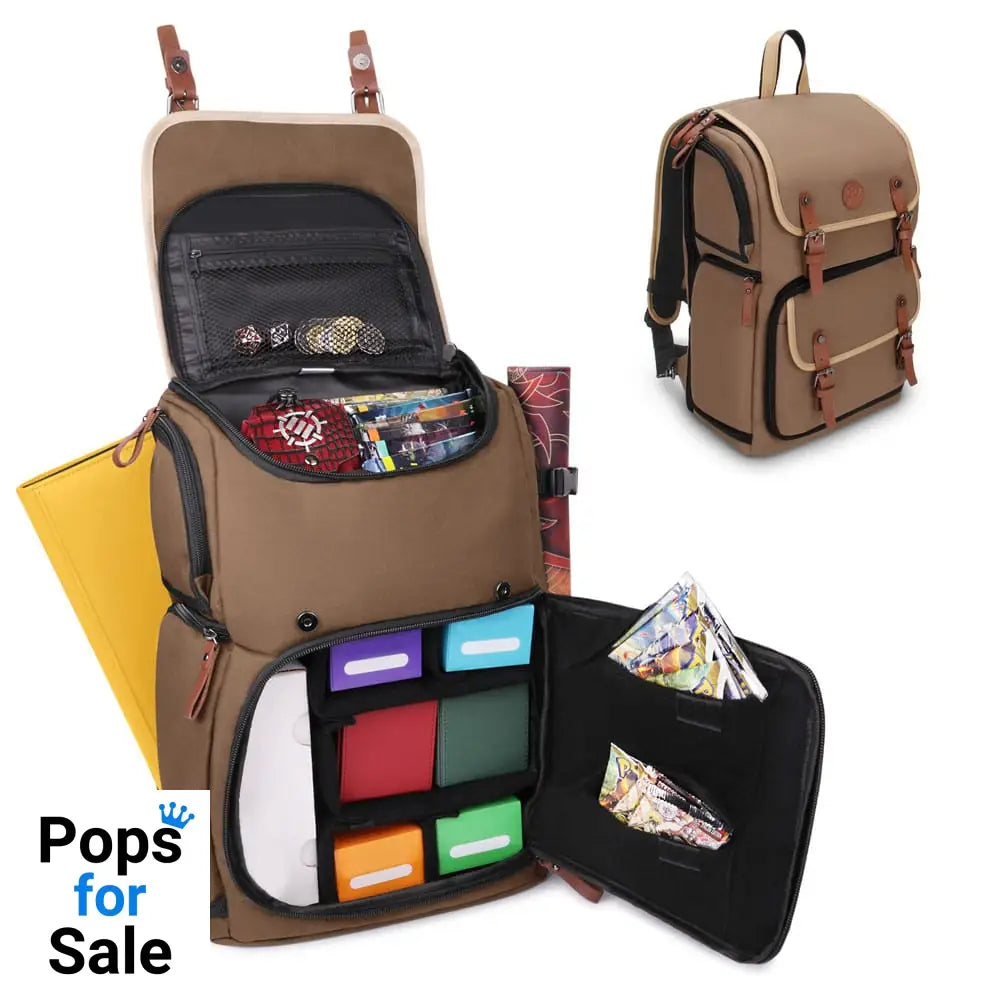 Enhance TCG Series Trading Card Backpack Designer Edition Tan Bags