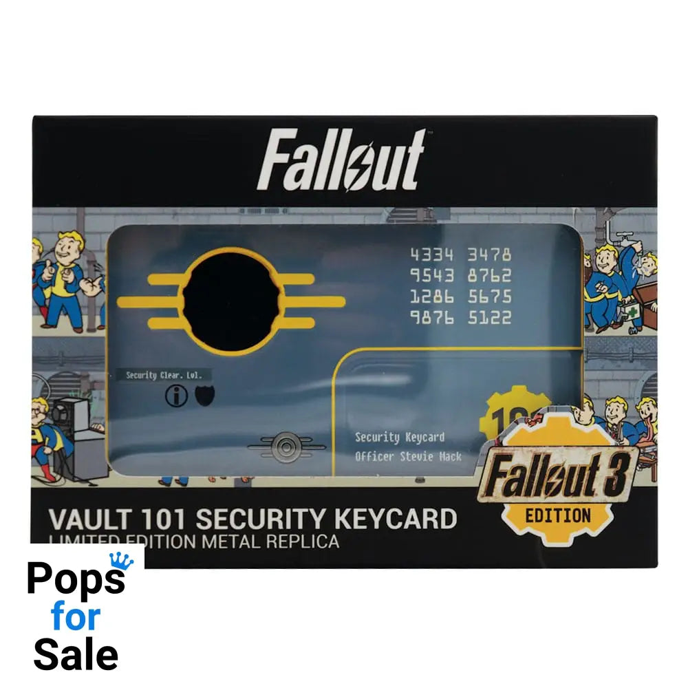 Fallout 3 Replica Vault 101 Security Keycard Limited Edition