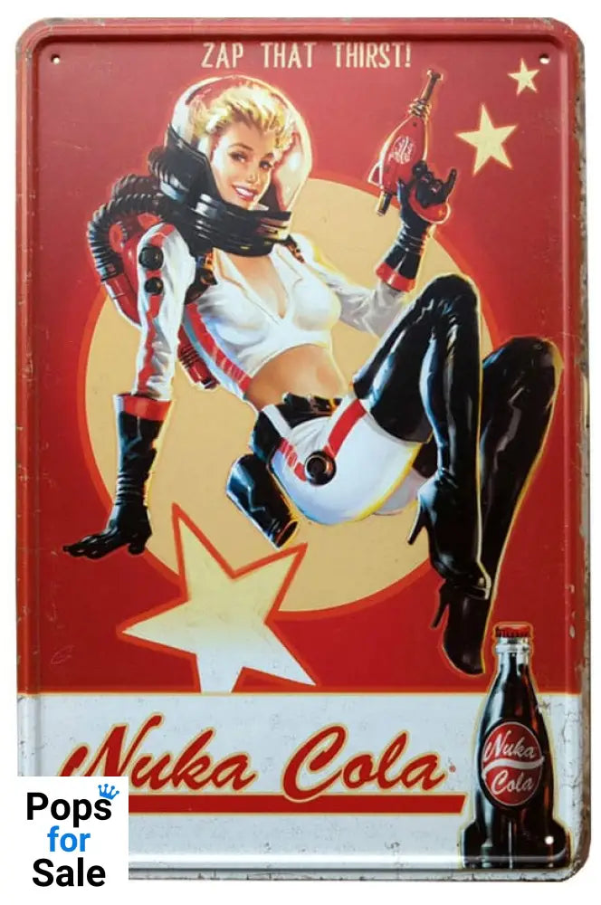 Fallout Metal Sign Nuka Cola Girl Tin signs