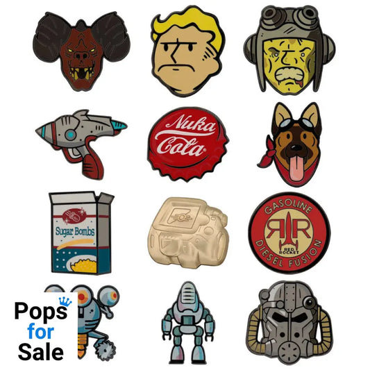 Fallout Mystery Pin Badge CDU Containing 12 Blind Boxes Mystery Pins (CDU of 12 Pins)