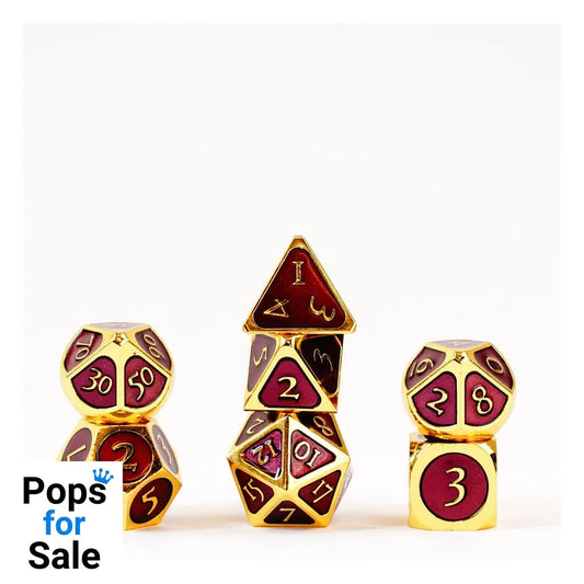 FanRoll Dice Set Gold with Purple Enamel (7)