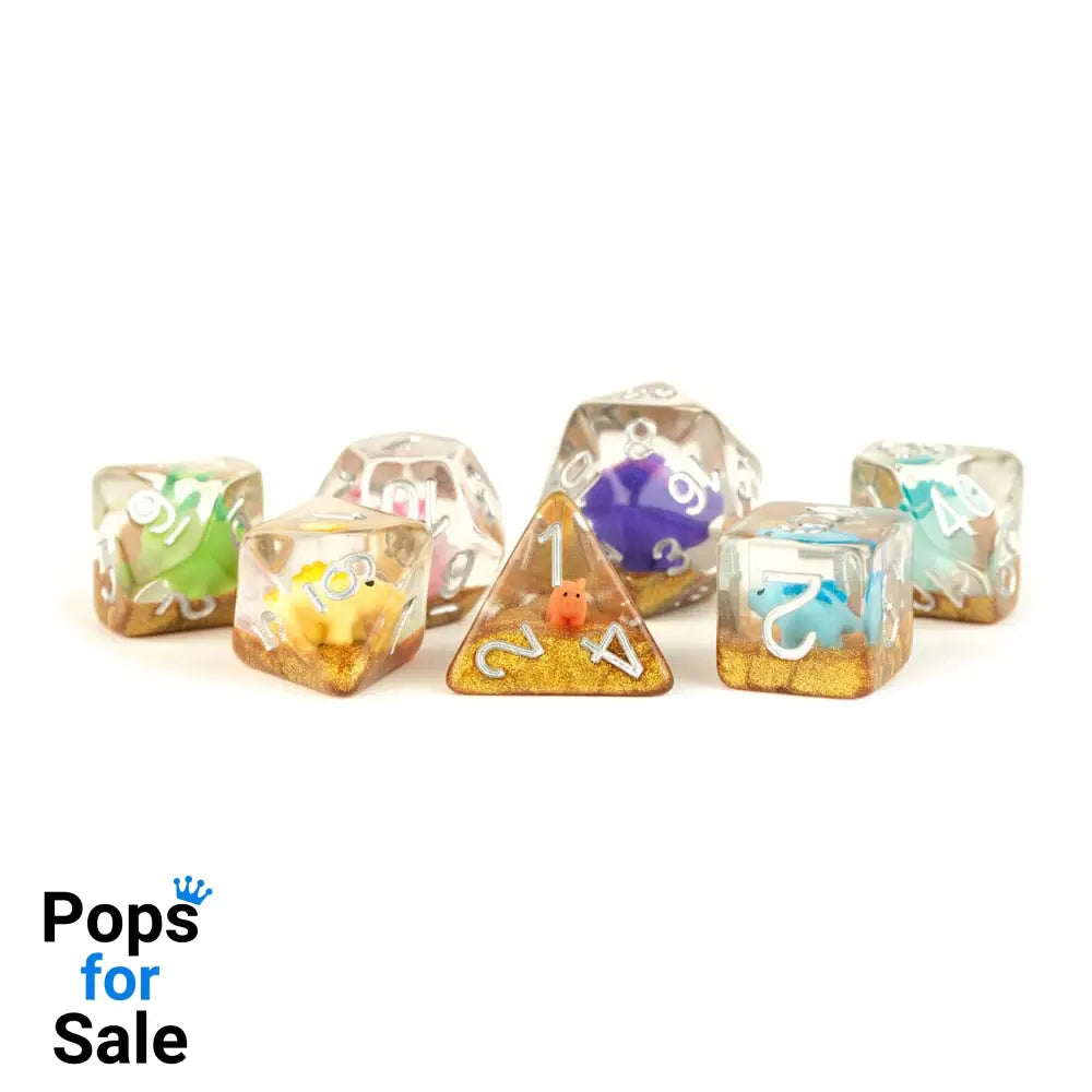 FanRoll Dice Set Rainbow Dinosaur (7) Dice