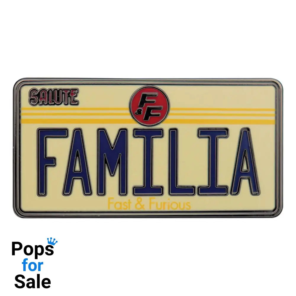 Fast & Furious Pin Badge Familia License Plate Pins & Brooches