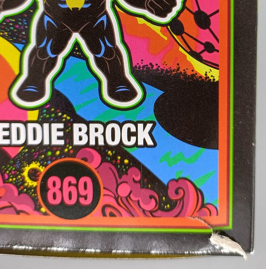 #869 Eddie Brock (Venom Blacklight) - Marvel Box Damaged Funko POP