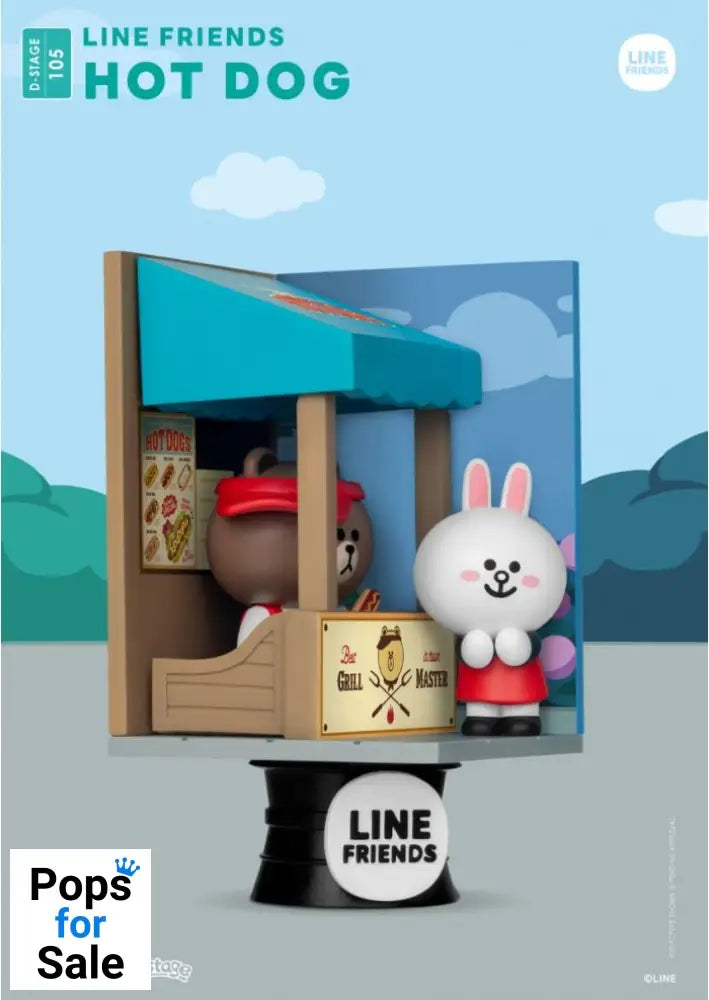 Figure (DS-105) Hot Dog Close Box - Line Friends Figure