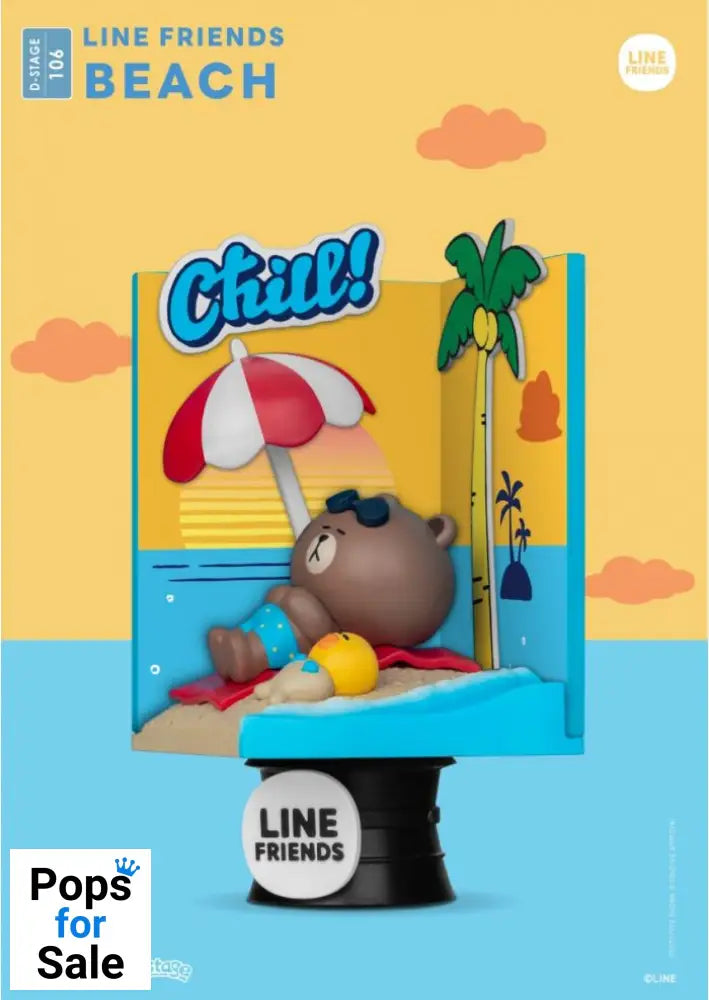 Figure (DS-106) Beach Close Box - Line Friends Figure