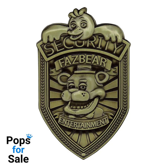 Five Nights at Freddy´s Replica Security Badge Antique Brass Edition
