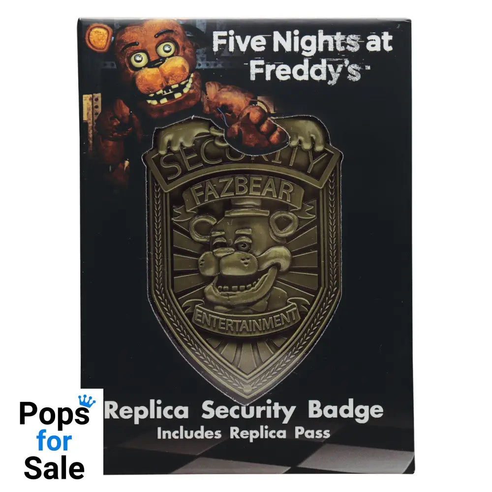 Five Nights at Freddy's Replica Security Badge Antique Brass Edition