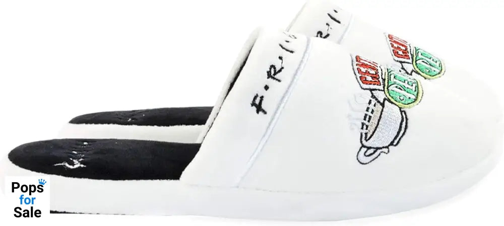 Friends: Central Perk White Ladies Mule Slippers UK 5-7