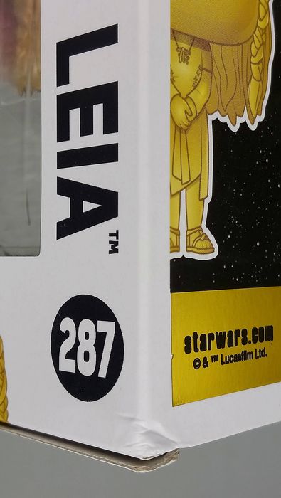 #287 Princess Leia (Ewok Village- Gold) Star Wars - Box Damaged Funko POP