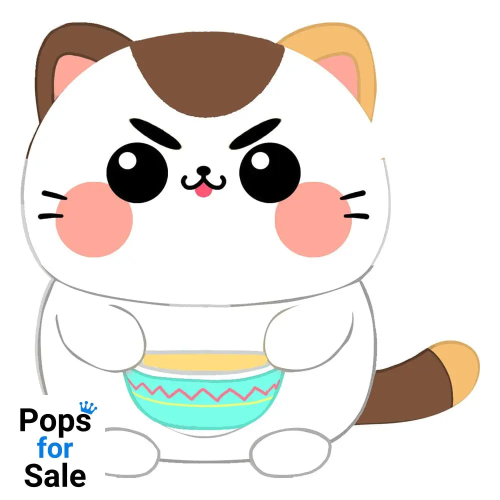 Funny Cat Plush Figure Cat with Soup 25 cm Plushes