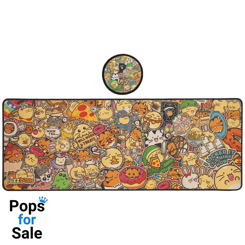 Fuzzballs XL Desk Pad and Coaster Set