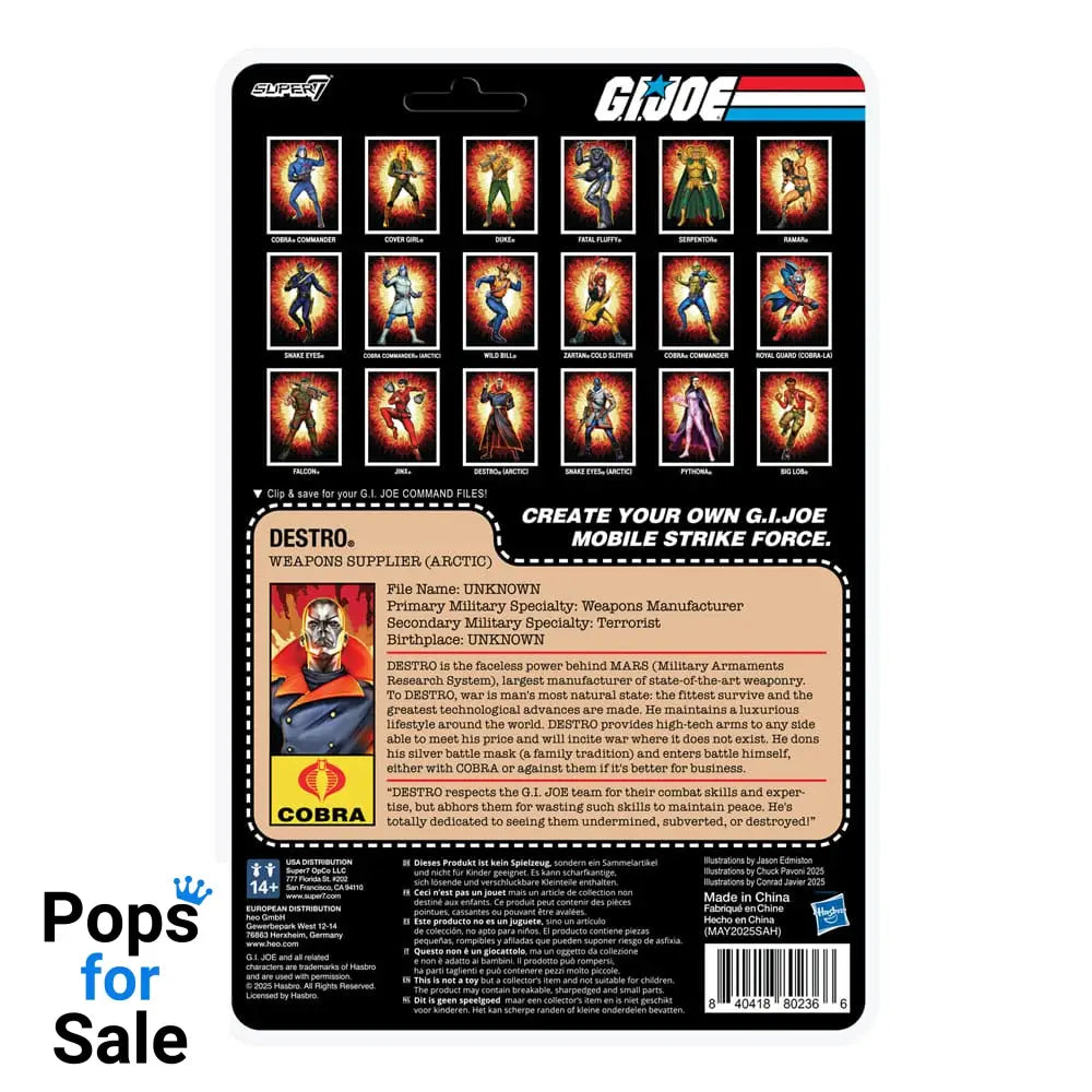 GI Joe (Movie) ReAction+ Action Figure Wave 5 Arctic Destro (Movie) 10 cm