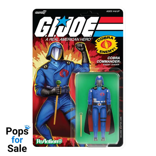 GI Joe ReAction+ Action Figure Wave 06 Cobra Commander (Movie, Black Cape) 10 cm