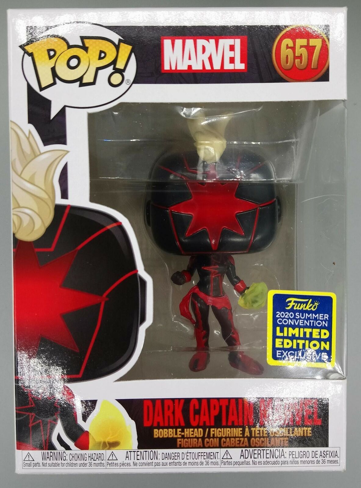 657 Dark Captain Marvel - Marvel - 2020 Con - Funko POP