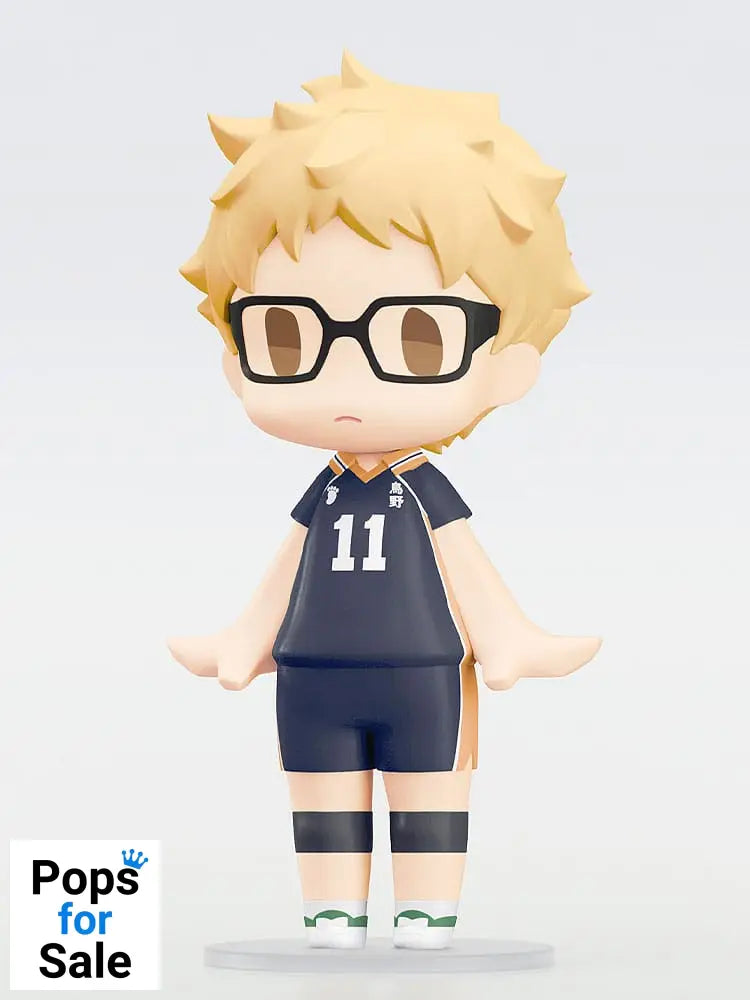 Haikyu!! HELLO! GOOD SMILE Action Figure Kei Tsukishima 10 cm