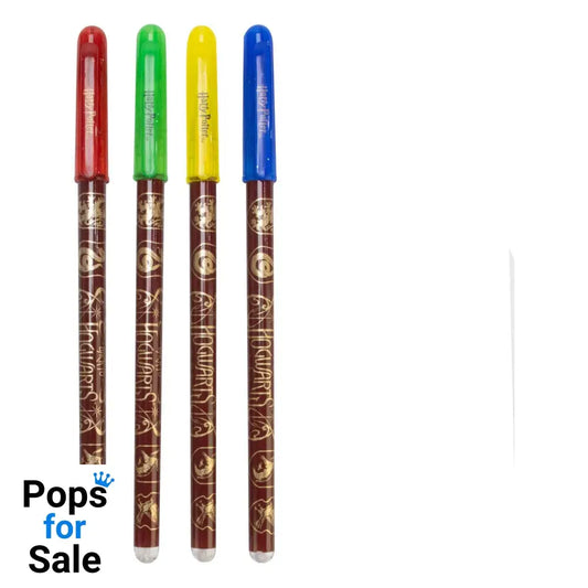 Harry Potter Gel Pens 4-Pack Colourful Crest
