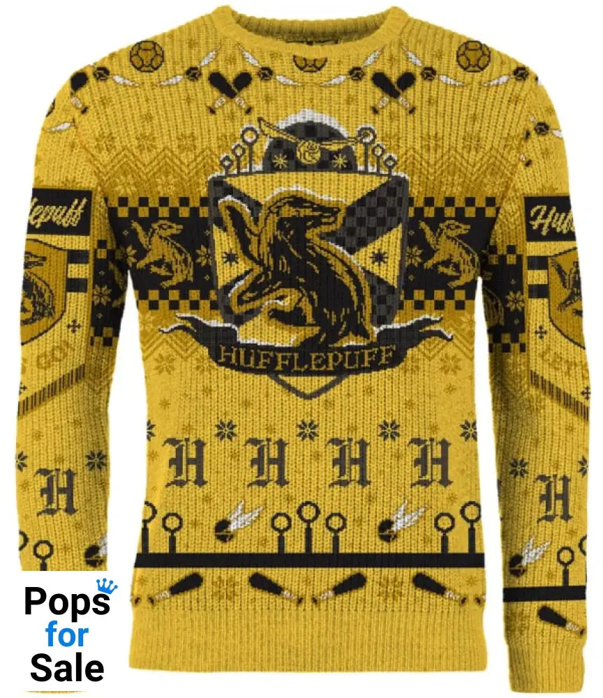 Harry Potter: Hufflepuff Quidditch Christmas Jumper (Size: XXXXL)