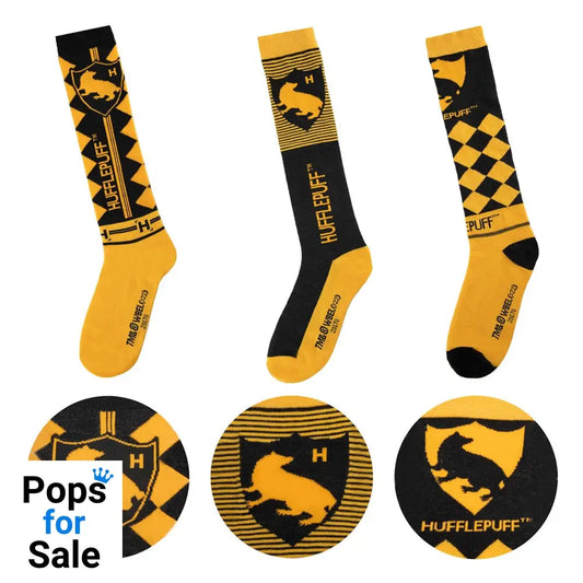 Harry Potter Knee-high socks 3-Pack Hufflepuff