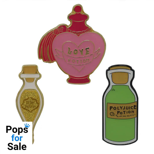Harry Potter Limited Edition Potions Triple Pin Badge Set 3 Pack of Pins