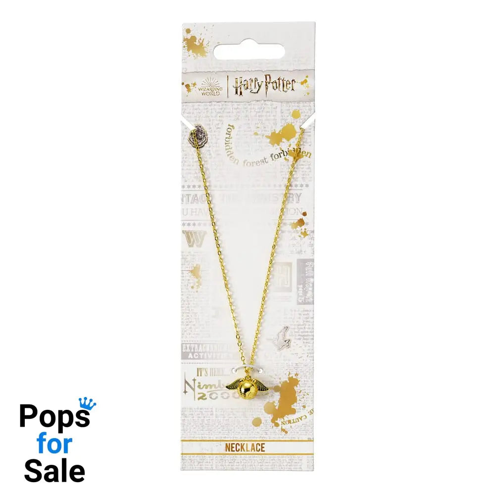 Harry Potter Necklace Golden Snitch Charm (Golden Tone) Pendants & necklaces