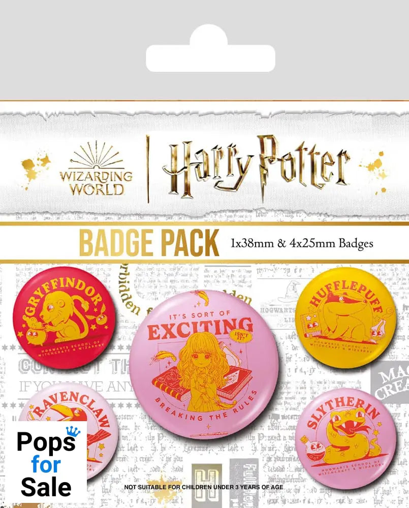 Harry Potter Pin-Back Buttons 5-Pack Witty Witchcraft