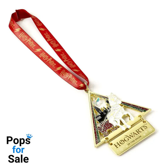 Harry Potter tree ornament Hogwarts in the Snow (Golden Tone)