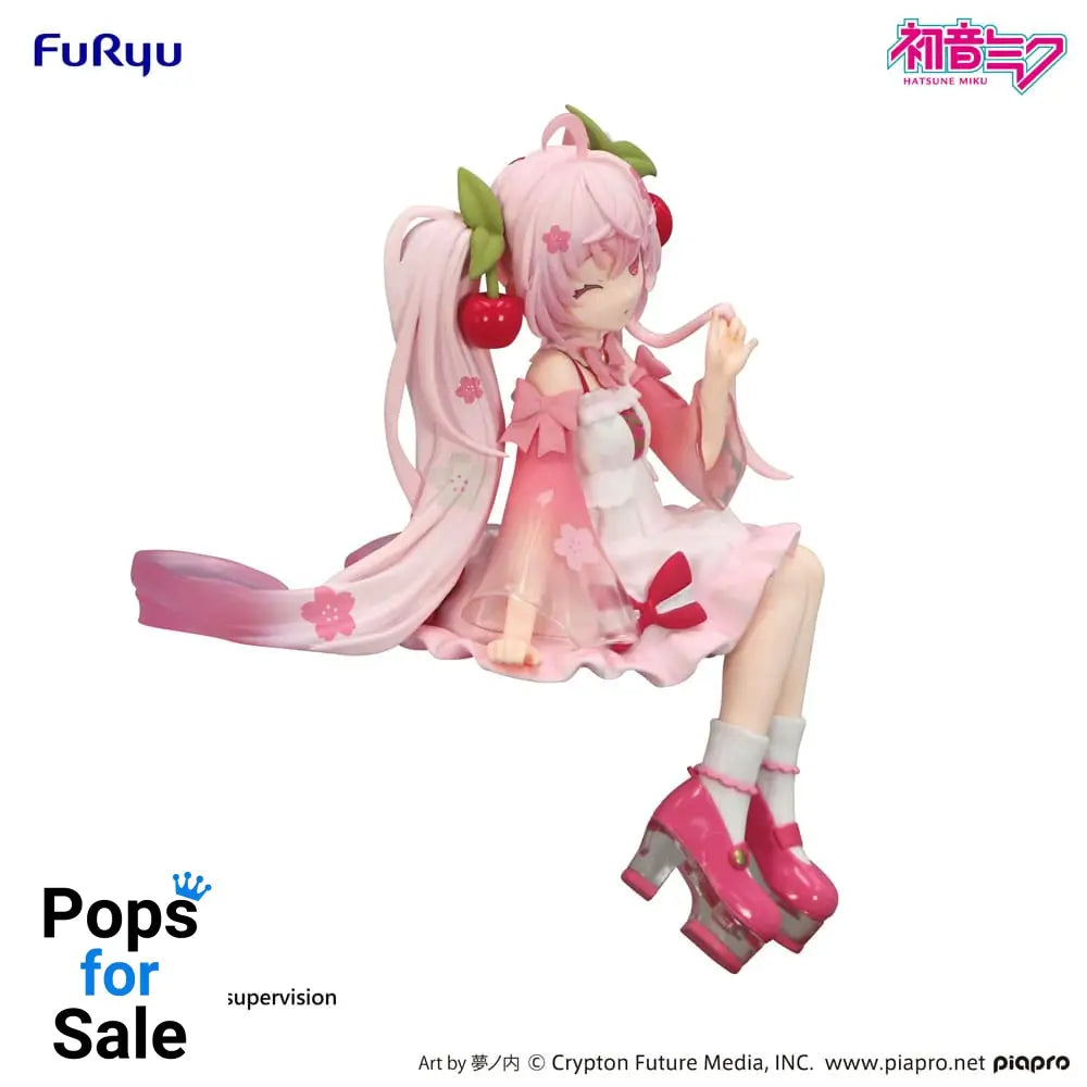 Hatsune Miku Noodle Stopper PVC Statue Sakura Miku 2025 Wink Ver. 14 cm