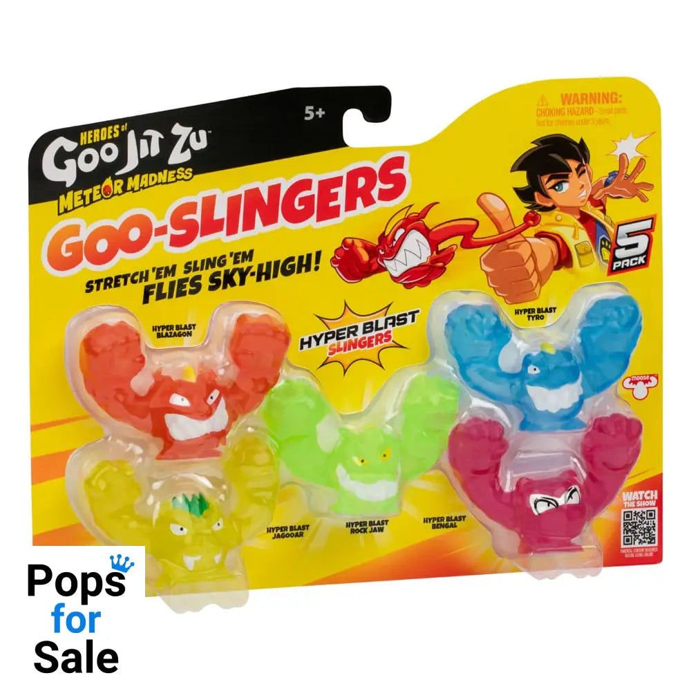 Heroes of Goo Jit Zu Meteor Madness Stretch Figures 5-Pack Goo Slingers Hyper Blast Slingers 5 cm
