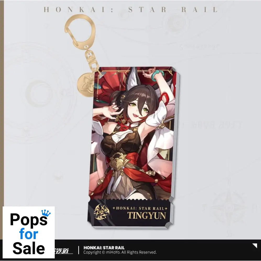 Honkai: Star Rail Character Acrylic Keychain Tingyun 9 cm Keyrings