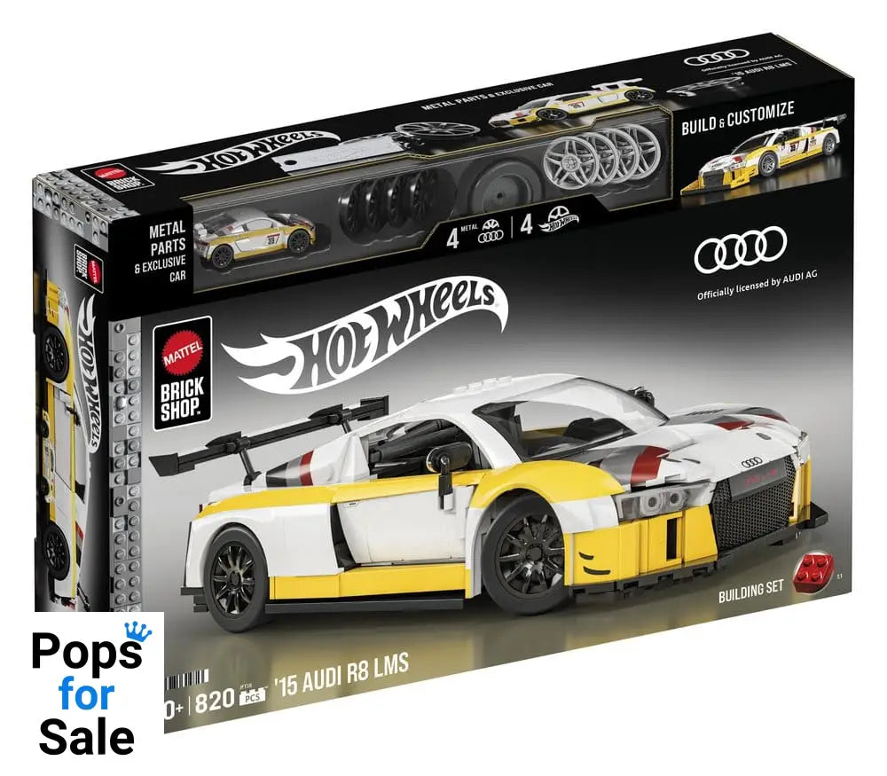 Hot Wheels Elite Mattel Brick Shop Building Set 1/16 '15 Audi R8 LMS