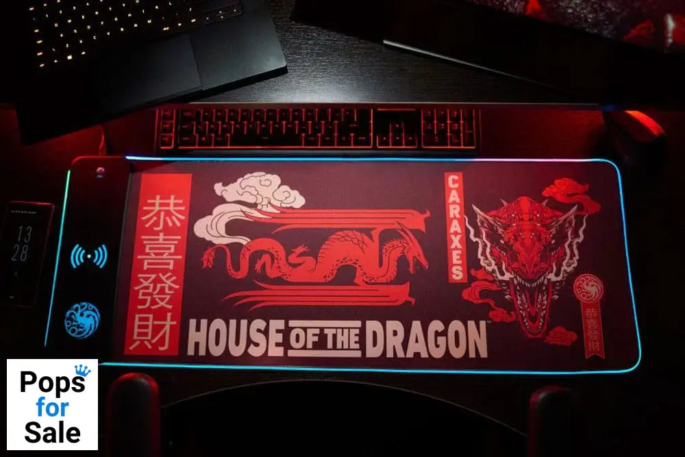 House of the Dragon Mousepad with Mobile Charger Mouse pads