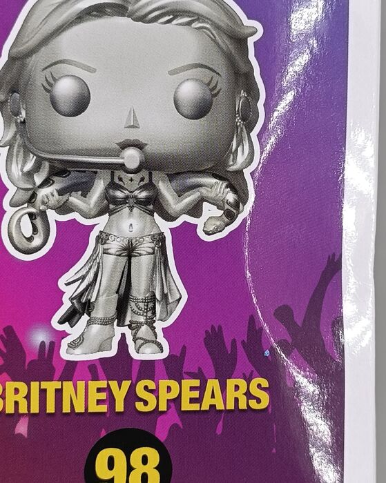 #98 Britney Spears (Slave 4 U- Platinum) Metallic 5 - Box Damaged Funko POP