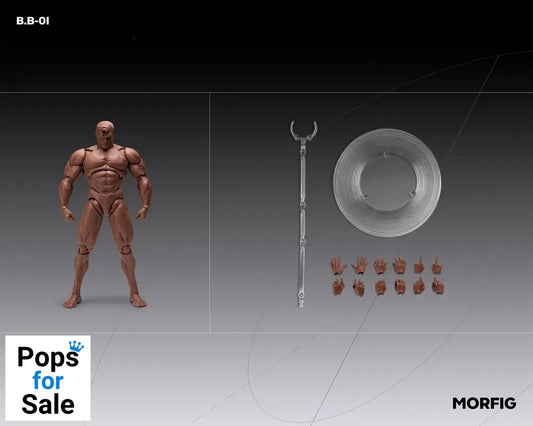 Inart Action Figure 1/12 Blank Male Body Black 17 cm