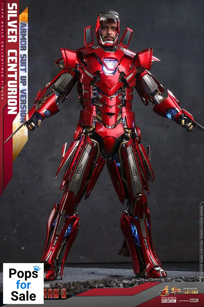 Iron Man 3 Movie Masterpiece Action Figure 1/6 Silver Centurion (Armor Suit Up Version) 32 cm