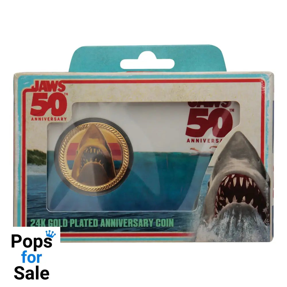 Jaws 50th Anniversary 24k Gold Plated Presentation Coin