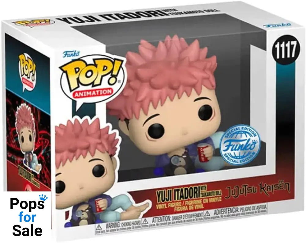 Jujutsu Kaisen POP! Animation Vinyl Figure Itadori w/ Tsukamoto Doll 9 cm
